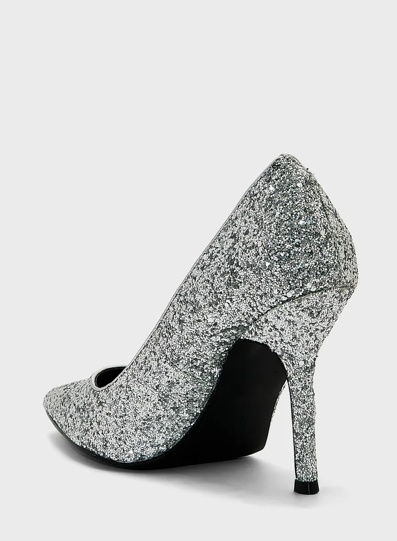 Ginger Glitter Pointed Pump