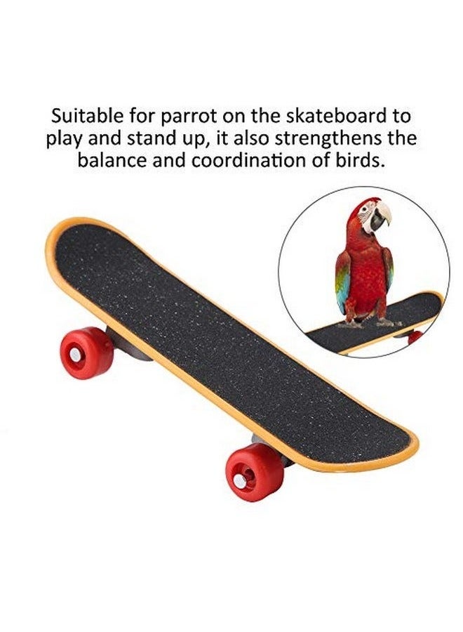 rocooart Parrot Education Toys, Mini Training Skateboards and Bird Training Toys Bird Rings Toys Smart Training Rings Toys Mini Training Skateboards for Small and Medium Parrots Canary Buds Random Colors  - Image 5