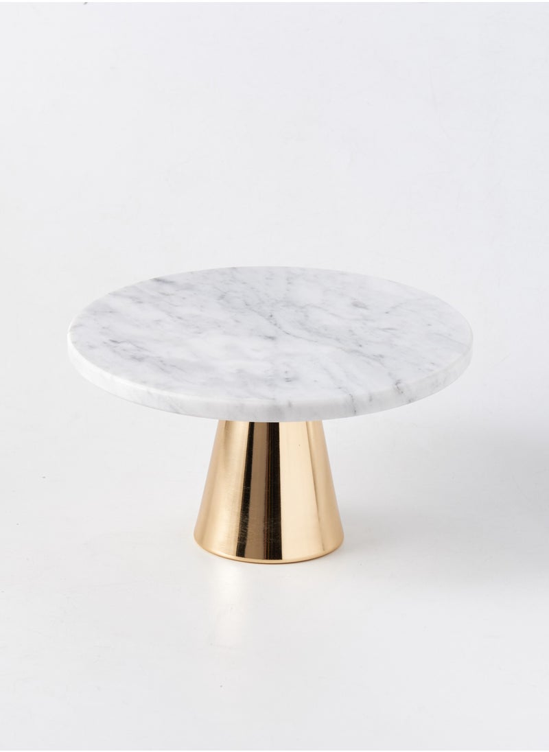 White Marble Cake Stand with Golden Base - pzsku/Z0546A770720B8E2DA764Z/45/_/1652428678/e5f2a3a5-d5ee-4a3d-9e65-1cb68e695d97