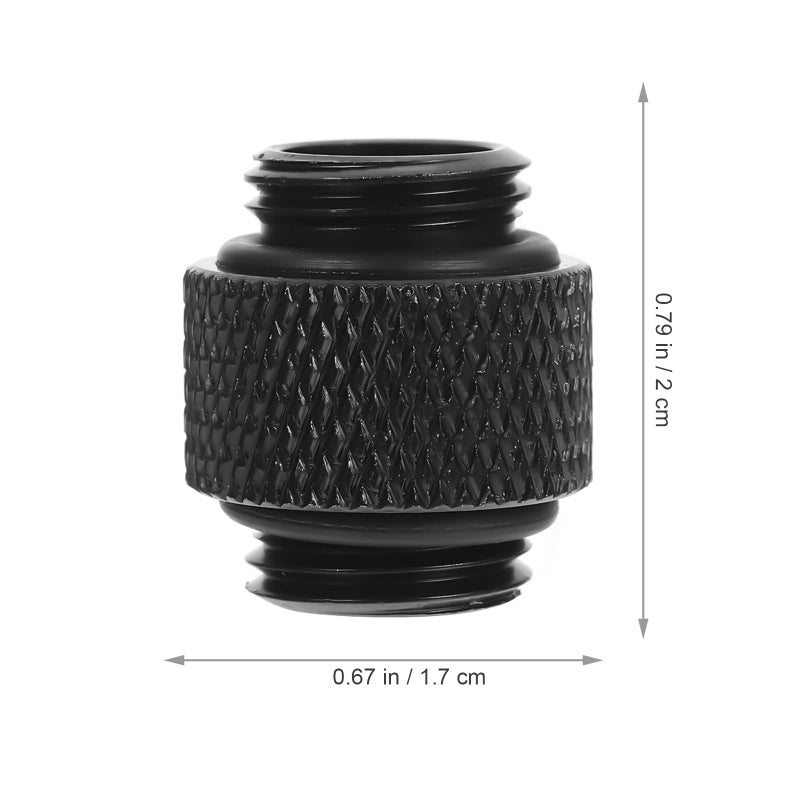 G1 4 Male to Male Water Cooling Extender Connector 2 Pack with Sealed Ring Black - Image 3
