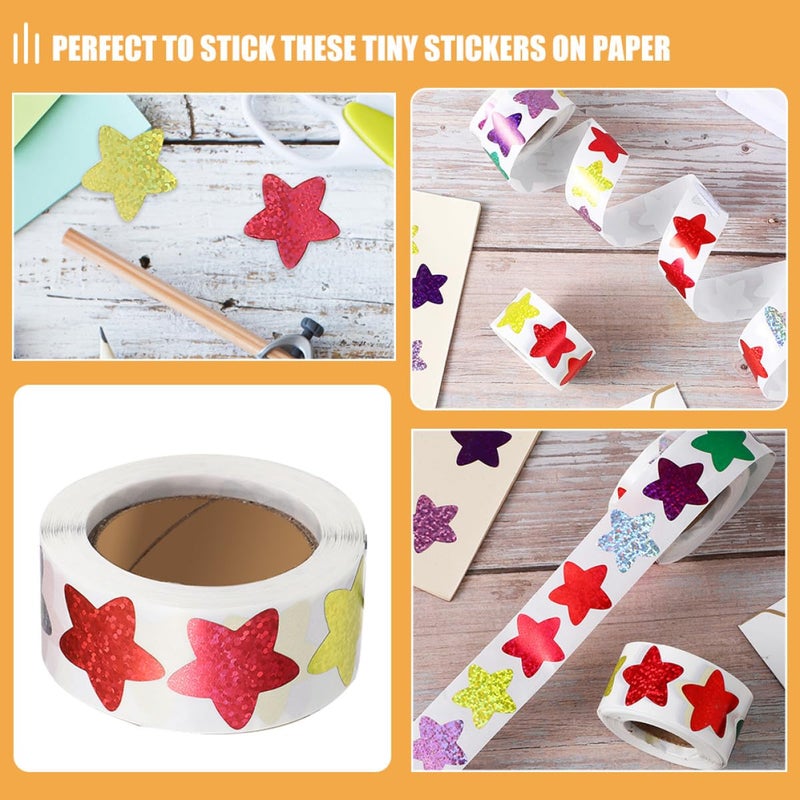 Removable Star Stickers 5 Rolls Self Adhesive Decals For Classroom Crafts Scrapbooking - Image 5