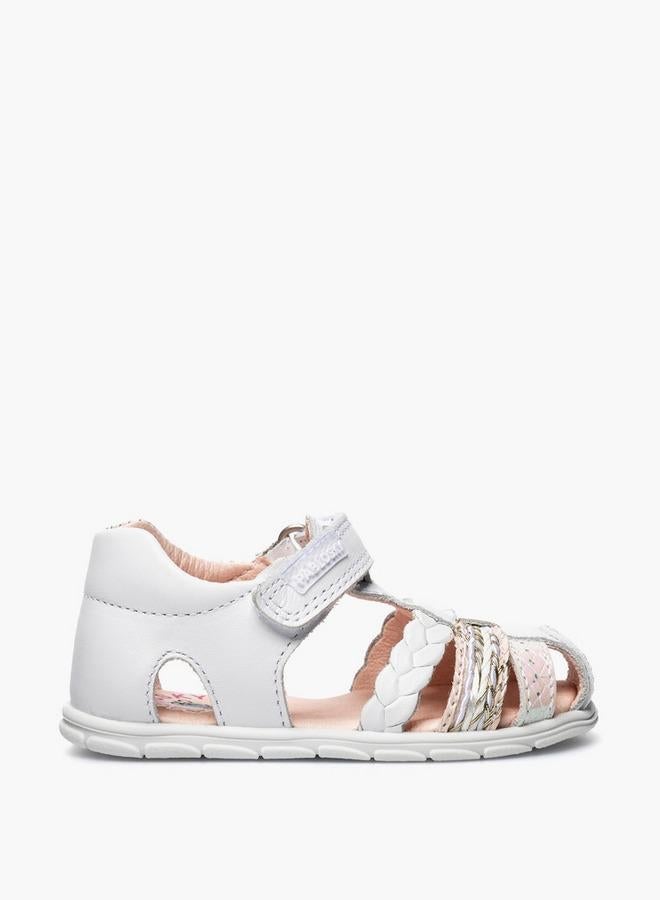 Pablosky Leather Comfort Sandals With Hook & Loop Closure - Image 1