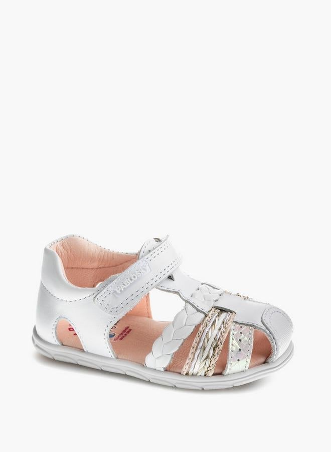 Pablosky Leather Comfort Sandals With Hook & Loop Closure - Image 2
