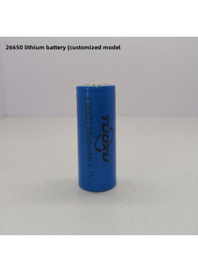 Generic 18650 Rechargeable Battery 4800-6800 MA Large Capacity 26650 Flashlight Pointed Lithium Battery Charger-Color:26650 Lithium Battery Actual 2800 Mah  - Image 1