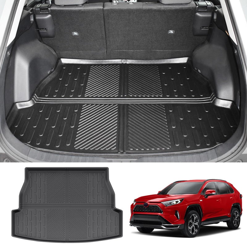 Utiiy Cargo Liner Fit for 20192024 Toyota RAV4 Cargo Mat TPE Trunk Liner All Weather Trunk Mat for 2019 2020 2021 2022 2023 2024 Toyota RAV4 Accessories