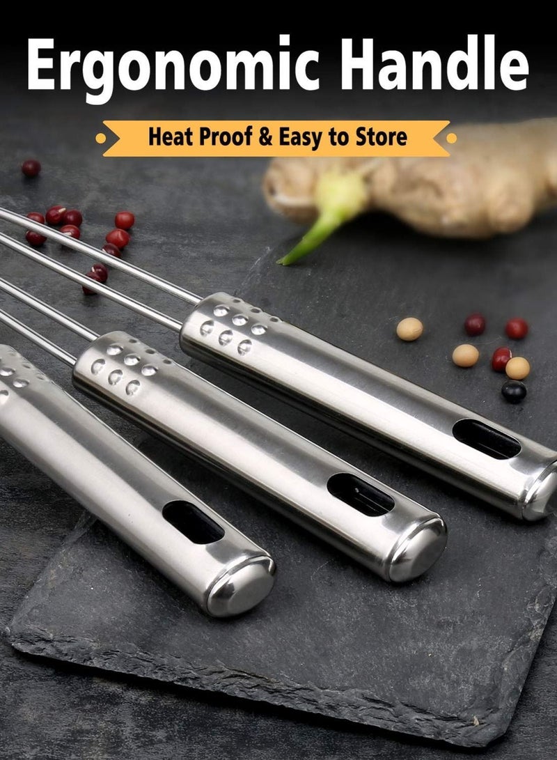 واي آند دي Stainless Steel Spider Strainer Skimmer Ladle, SYOSI Set of 3 Sizes Kitchen for Cooking and Frying - Image 3