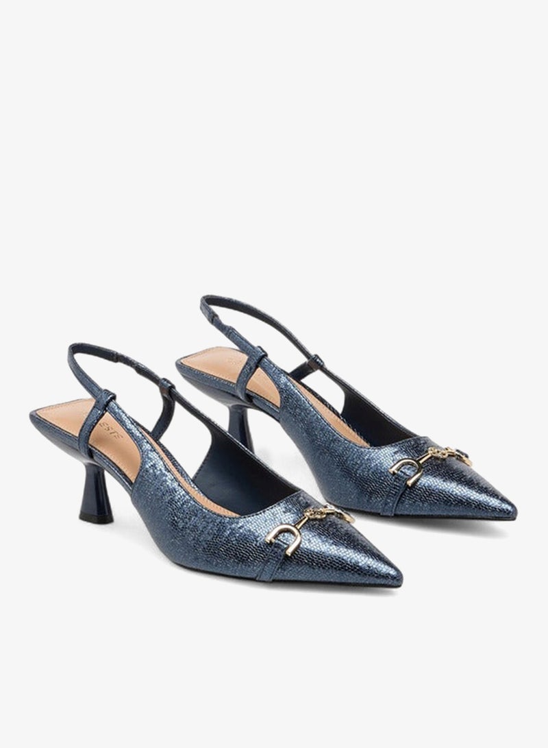 سيليست حذاء نسائي بكعب صغير مزين بالمعدن - Image 3