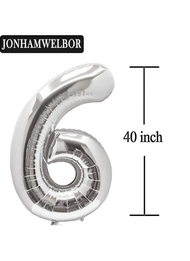 JONHAMWELBOR بالونات رقم 16 فضية عملاقة كبيرة للأحداث والاحتفالات 16 للذكرى السنوية ولوازم حفلة عيد الميلاد السادس عشر بالونات فويل مايラー  - Image 4