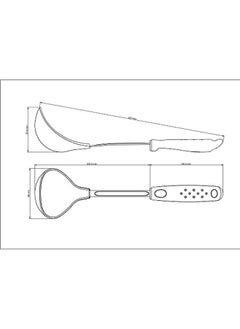TRAMONTINA Utilita Gray Nylon Ladle With Stainless Steel Shank And Black Polypropylene Handle  - Image 3