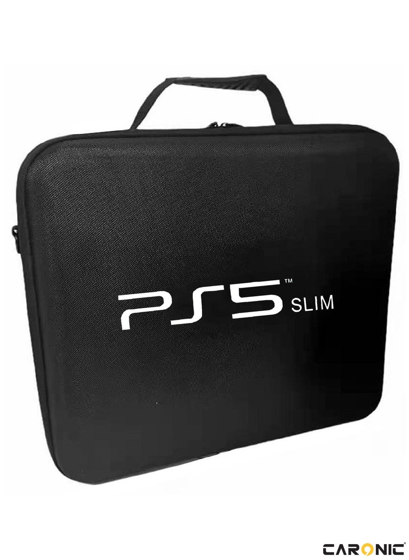 CARONIC Storage Bag For PS5 Slim Console Carrying Case Compatible For Playstation 5 Slim  - Image 3