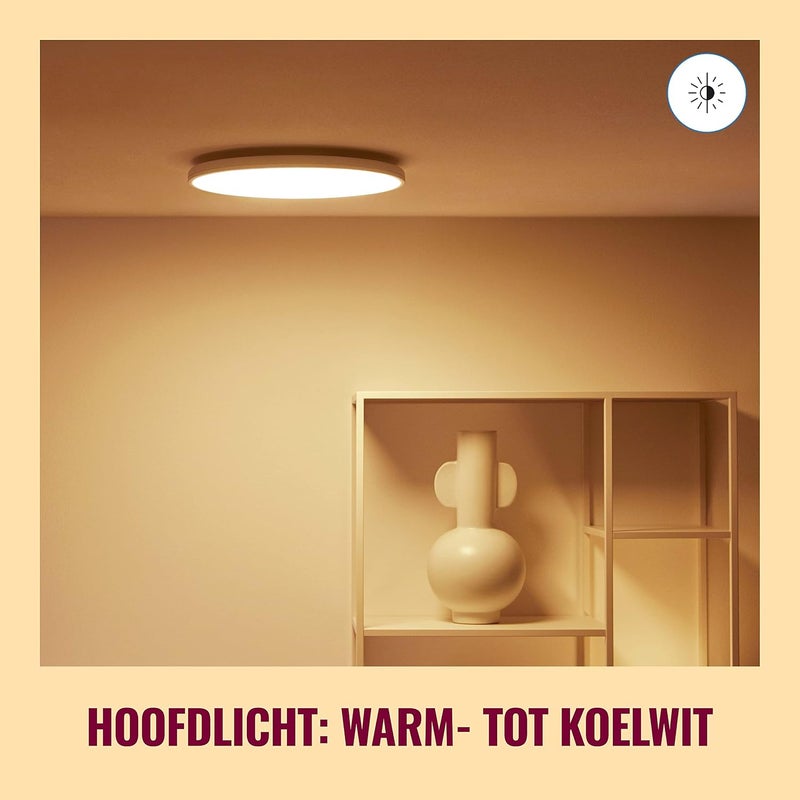 Wiz Colour Arca Smart Connected WiFi Dual Zone Ceiling Light. [White] App Control for Indoor Home Lighting, Livingroom and Bedroom - Image 4