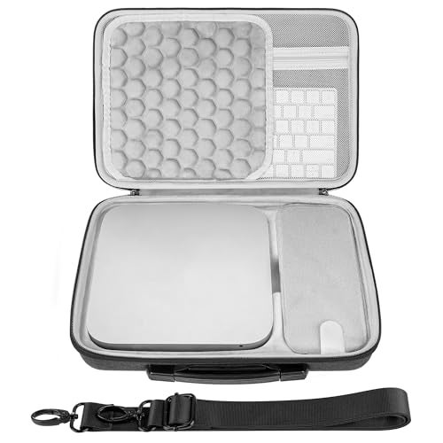 GEEKRIA Mini PC Hard Shell Travel Case Compatible with Apple 20202023 Mac Mini M2 M1 Chip Computer Carrying Bag Dark Gray - Image 1