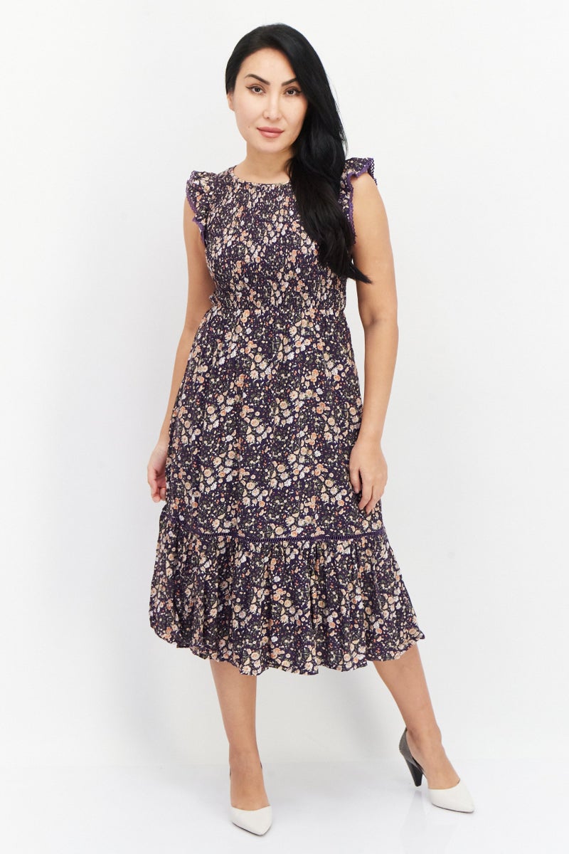 Lost + Wander Women Floral Print Midi Dress, Multicolor - Image 3