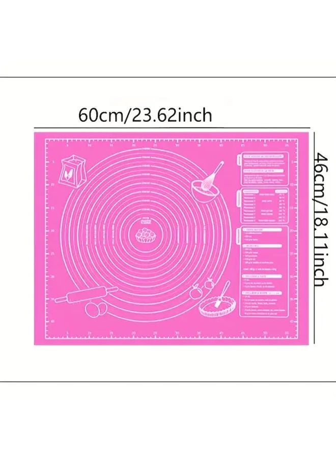 Pink Extra Large Non Stick Pastry Mat For Baking Dough Rolling Countertop Protection - Image 1