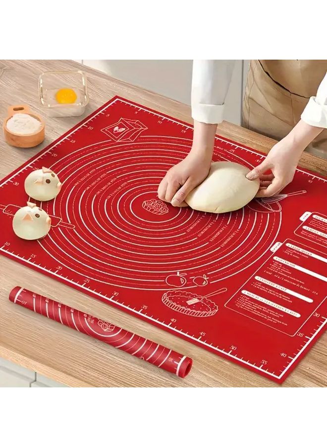 Pink Extra Large Non Stick Pastry Mat For Baking Dough Rolling Countertop Protection - Image 2