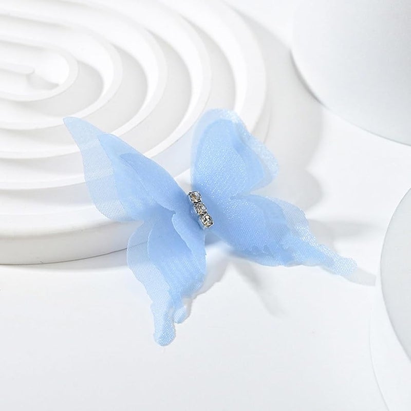 تطريز أبيض فراشة تطبيقات خياطة على بقع للملابس فستان الزفاف حرفة - Image 3