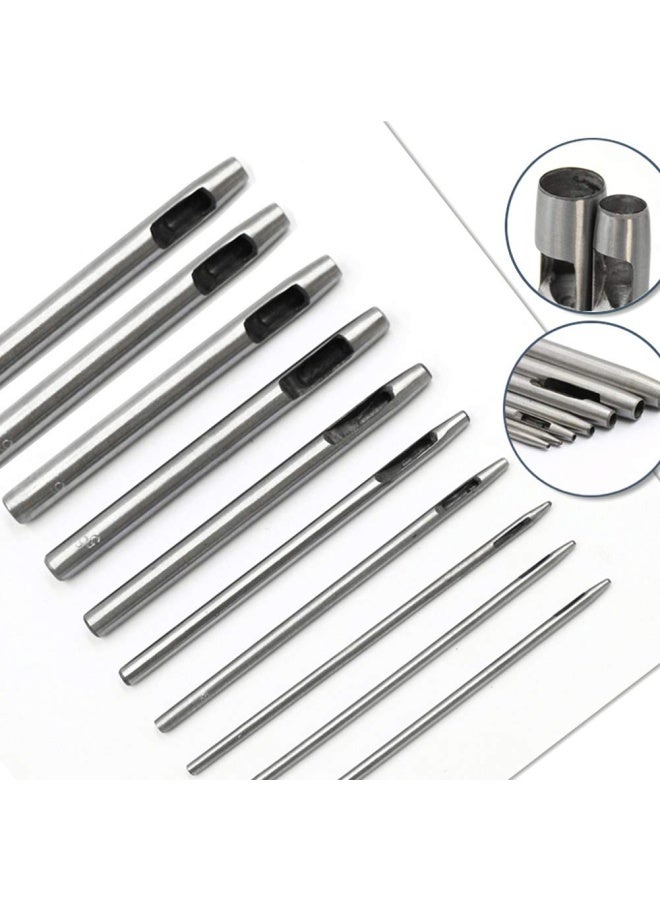 Jmuiiu 10 Pieces Leather Hole Punch Cutter 0.5Mm-3.5Mm Hollow Punch Set For Leather Crafting Round Hollow Tools For Watch Bands Belts Canvas Paper Rubber Soft Material Working - Image 3