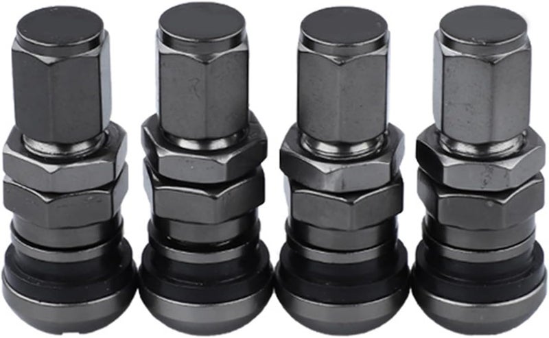 Car Wheel Valves Stems Cores Aluminum Alloy Construction with Enhances Durability and Styles for Everyday Commuting 4pcs Valves Covers Caps - Image 1