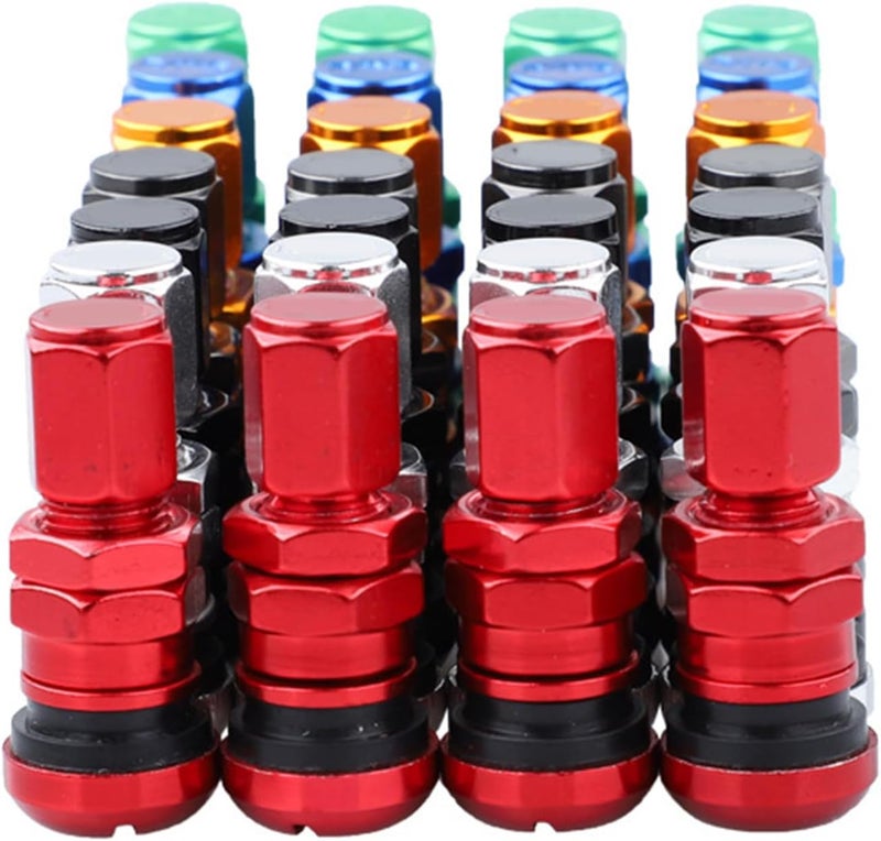 Car Wheel Valves Stems Cores Aluminum Alloy Construction with Enhances Durability and Styles for Everyday Commuting 4pcs Valves Covers Caps - Image 3