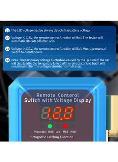 SYOSI 240A 12V Remote Battery Disconnect Switch with LED Voltage Display, Automatic Power Shut-Off Anti-Theft Kill Switch for Car, Truck, Boat  - Image 5