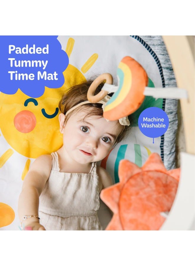 Move2Play , Montessori Inspired Wooden Kick & Play Baby Gym | Musical Piano | Thick + Soft Floor Mat | Tummy Time Activity Center | Play Mat for Newborns & Infants | Toys for Ages 0-6+ Months (Sky) - Image 5