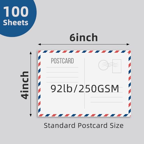 TEETOOKEA 100 Pack 4x6 White Cardstock Paper, 92lb/250GSM Heavyweight Blank Card, Thick Index Card for Printer, Postcards, Wedding Invitation, Thankyou Cards - Image 2