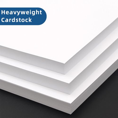 TEETOOKEA 100 Pack 4x6 White Cardstock Paper, 92lb/250GSM Heavyweight Blank Card, Thick Index Card for Printer, Postcards, Wedding Invitation, Thankyou Cards - Image 4