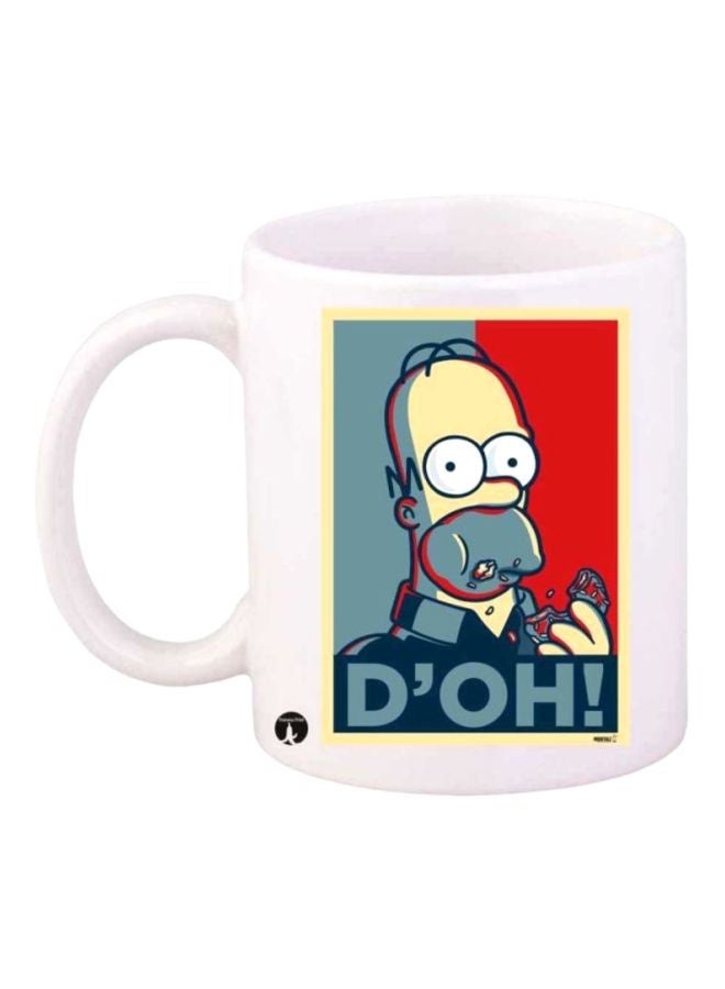 Simpsons Printed Mug Red/White/Grey