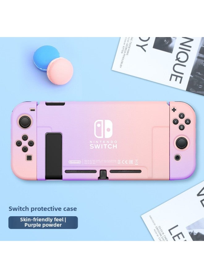 Nintendo Switch Protective Case Switcholed Handle Shell Ns Accessories Oled Base Hard Skin-friendly Gradient-Model:Purple Powder Gradient √ Switch Original With Skin-friendly Shell ☆ Send Film + Cap - Image 1