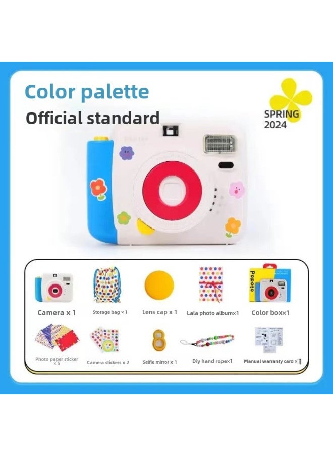Generic Internet Celebrity Student Cheap Camera Porofles Camera Product One-time Imaging Photo Paper Portable Retro Photo Ins-Body Color:Store Manager Recommend -official Standard  - Image 1