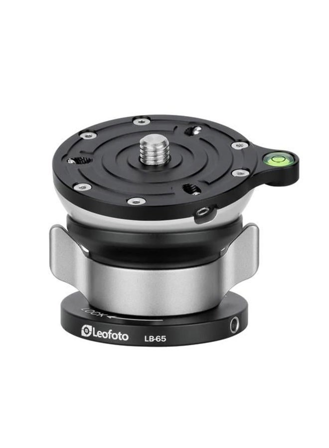 Leofoto LB-65 65mm Leveling Base for Tripod w Butterfly Lock Collar 40lb Max Load +/-15° Tilt - Image 1
