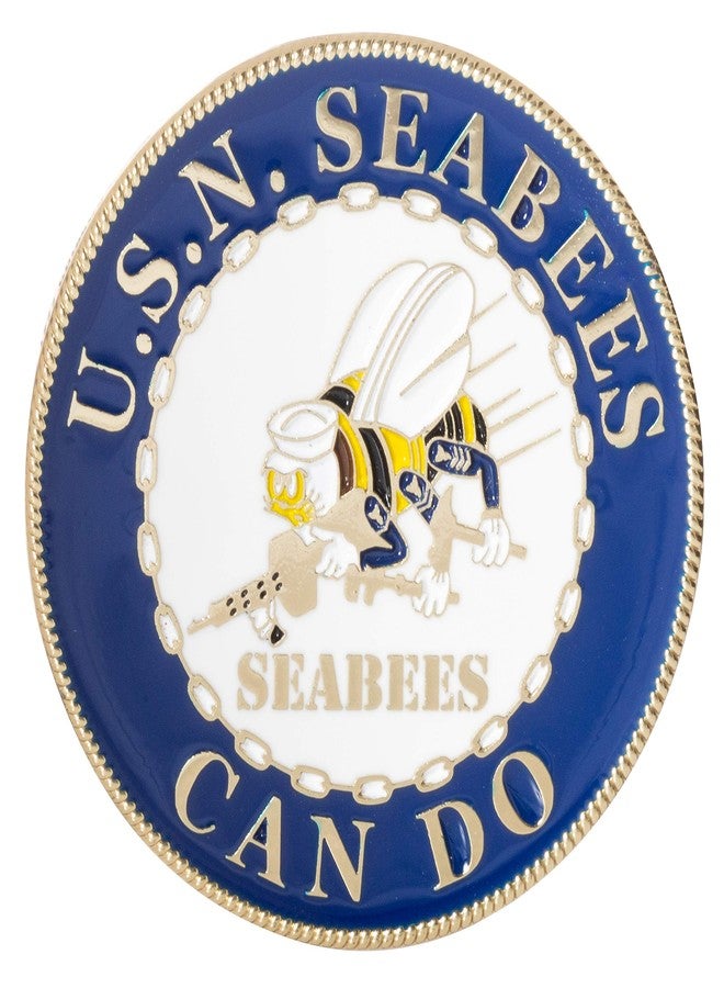 Artisan Owl United States Navy USN Seabees Can Do Challenge Coin - Image 1