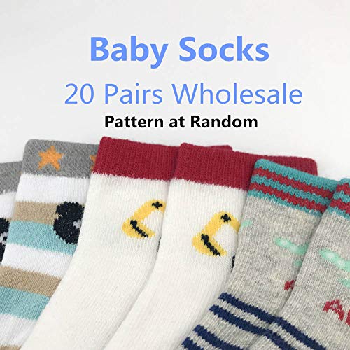 WAFUNNE Baby Boys Socks Wholesale 20 Pairs Baby Socks Cotton Boy 0-12 months - Image 3