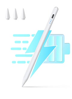 Generic Stylus Pen for iPad 9th & 10th Generation - Tilt Function & 2X Faster Charging Compatible with 2018-2022 10/9/8/7/6 Air 3/4/5 Mini 5/6 Pro 11"/12.9"  - Image 1