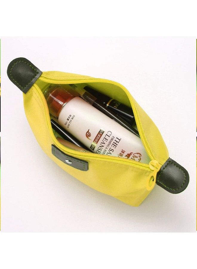 Syga 2 Pcs Women Cosmetic Makeup Mini Nylon Bag Pouch Organizer Storage Bag Pouch Holder (Yellow & Pink)  - Image 5