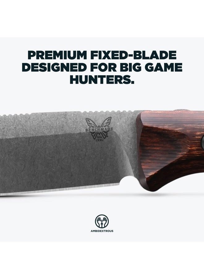 Benchmade Saddle Mountain 15002 Hunting Knife with Wood Handle (15002) - Image 3