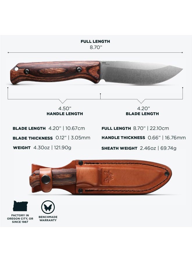 Benchmade Saddle Mountain 15002 Hunting Knife with Wood Handle (15002) - Image 5