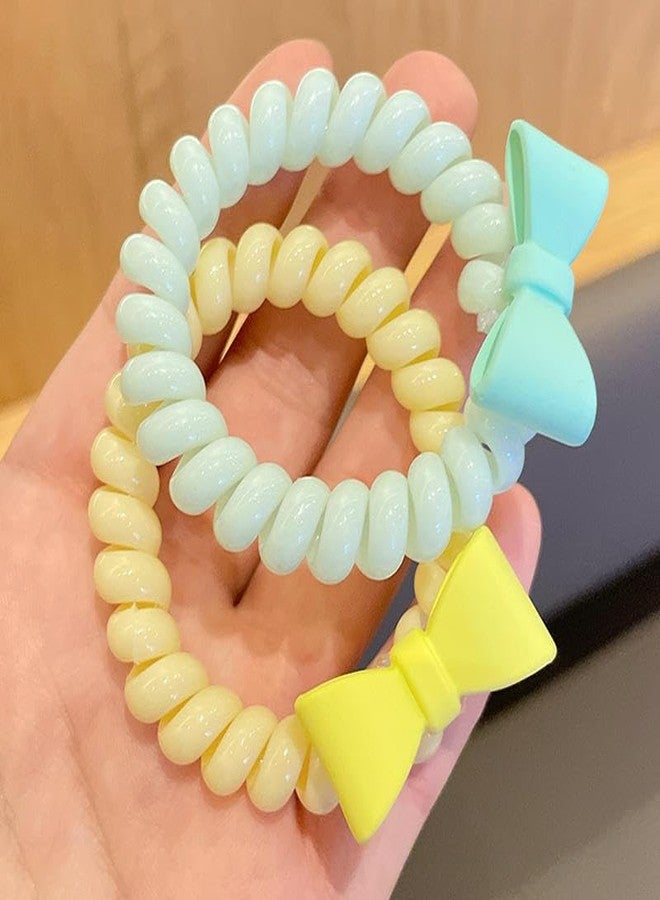 Plenteous Spiral Hair Ties, Elastic Phone Cord Ponytail Holders Waterproof Hair Accessories for Women, Girls, Kids, Teens of All Hair Types (Solid Colors, Pack of 3) - Image 4