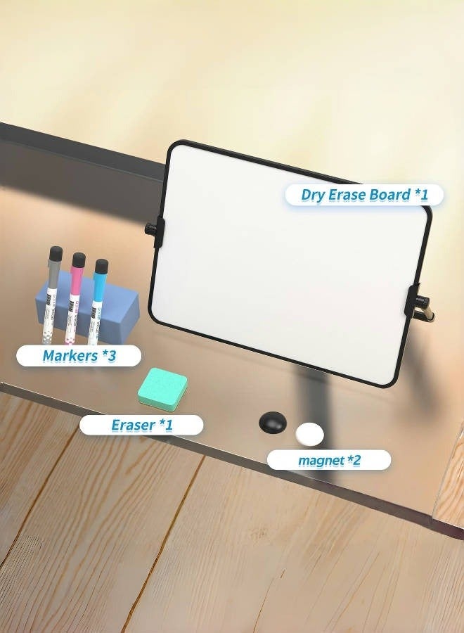 JoyousSto Double Sided Magnetic Desktop Whiteboard 11.81*16.54in(30x42cm)  Dry Erase Small White Board with Stand A3 Mini Whiteboard with Stand Desk Stable Meeting Notebook for Noting Working Memo School Home Business Office - Image 2