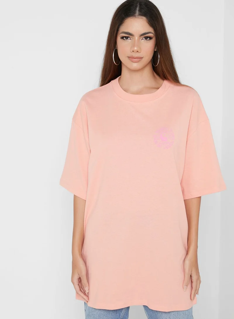 Topshop Petite Graphic Detail Back T-Shirt