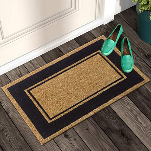 ATMAH Thick Black Border Coir Door Mat (40cm x 90 cm, Rectangular) - Image 2