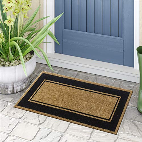 ATMAH Thick Black Border Coir Door Mat (40cm x 90 cm, Rectangular) - Image 3