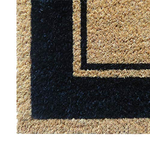 ATMAH Thick Black Border Coir Door Mat (40cm x 90 cm, Rectangular) - Image 4