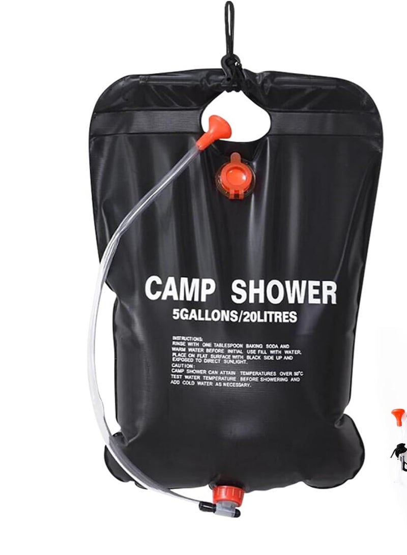 Camp Shower Camping Portable Solar Shower Bag 5 Gallons 20 Liters For Camping - Image 1