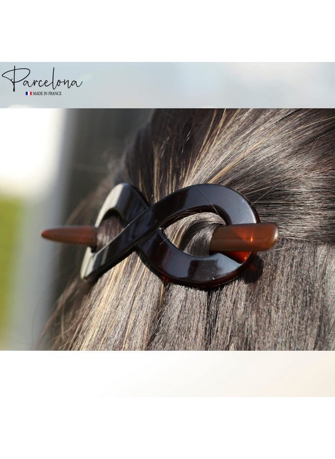 French Infinity Brown Tortoise Shell Hair Slider Pin Thru Barrette Clip With Stick For Fine Hair Women And Girls - pzsku/Z054892958EE63A57CF6EZ/45/_/1734182951/eb7a966a-f8cb-4fb6-a82f-a2ded0a161ca