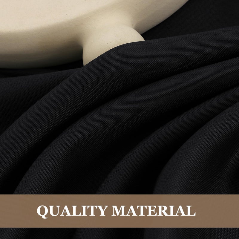 Fitable 6 Pack Black Round Table Clothes - 90 Inches in Diameter - Stain Resistant and Washable Tablecloths  Polyester Fabric Table Covers for Wedding  Party  Banquet  Gathering - Image 3