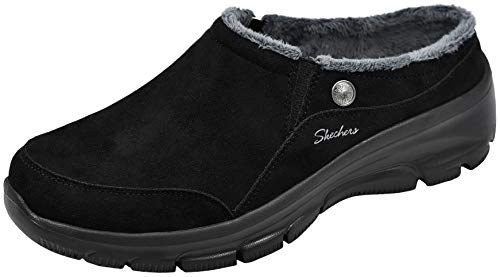 SKECHERS حذاء سكيشرز النسائي سهل الارتداء - لاتيه مولا، أسود/رمادي، 7.5 M US - Image 1
