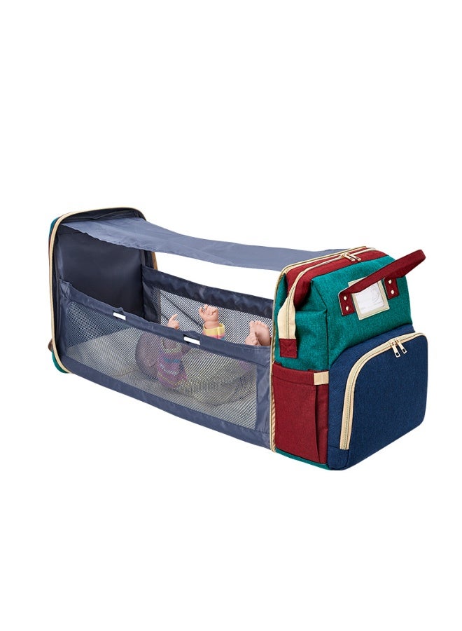 دوكو حقيبة ظهر للحفاضات للأطفال، محطة تغيير حفاضات متعددة الوظائف للبنين والبنات للاستخدام الخارجي والسفر، هدايا الاستحمام للرضع، سعة كبيرة، مصنوعة من أكسفورد 900 دينير، تحتوي على منفذ USB - Image 5