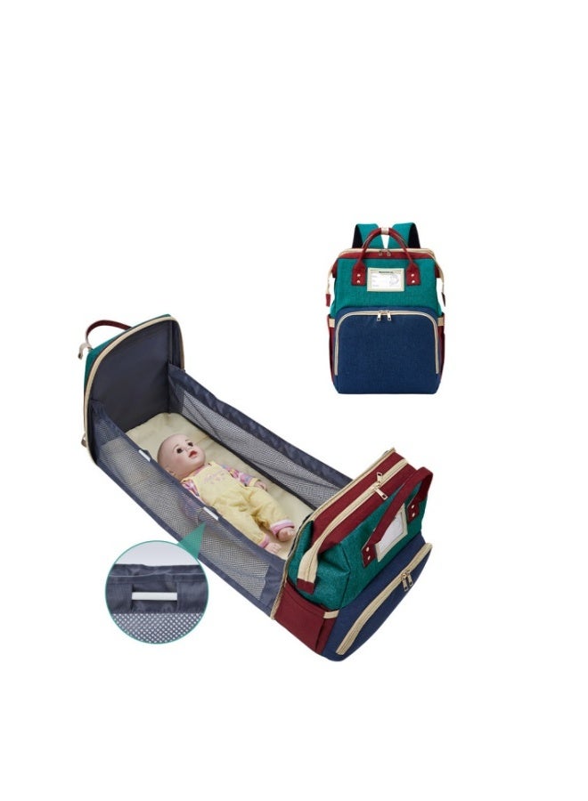 دوكو حقيبة ظهر للحفاضات للأطفال، محطة تغيير حفاضات متعددة الوظائف للبنين والبنات للاستخدام الخارجي والسفر، هدايا الاستحمام للرضع، سعة كبيرة، مصنوعة من أكسفورد 900 دينير، تحتوي على منفذ USB - Image 3