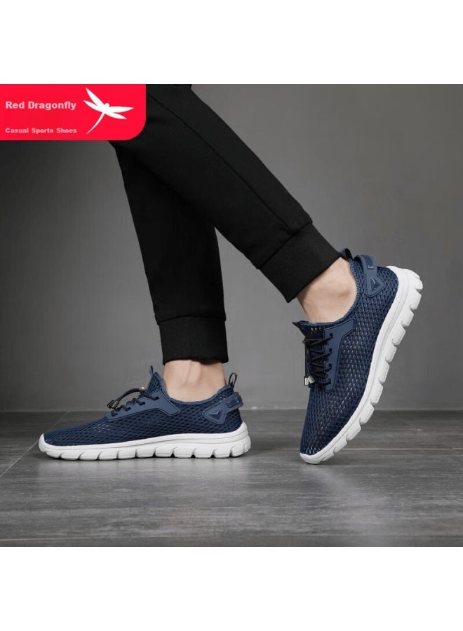 Red Dragonfly Men's Shoes, Hollow Mesh Breathable Sneakers, Lightweight Comfortable Outdoor Casual Mesh Shoes For Men C0210044 - Image 4
